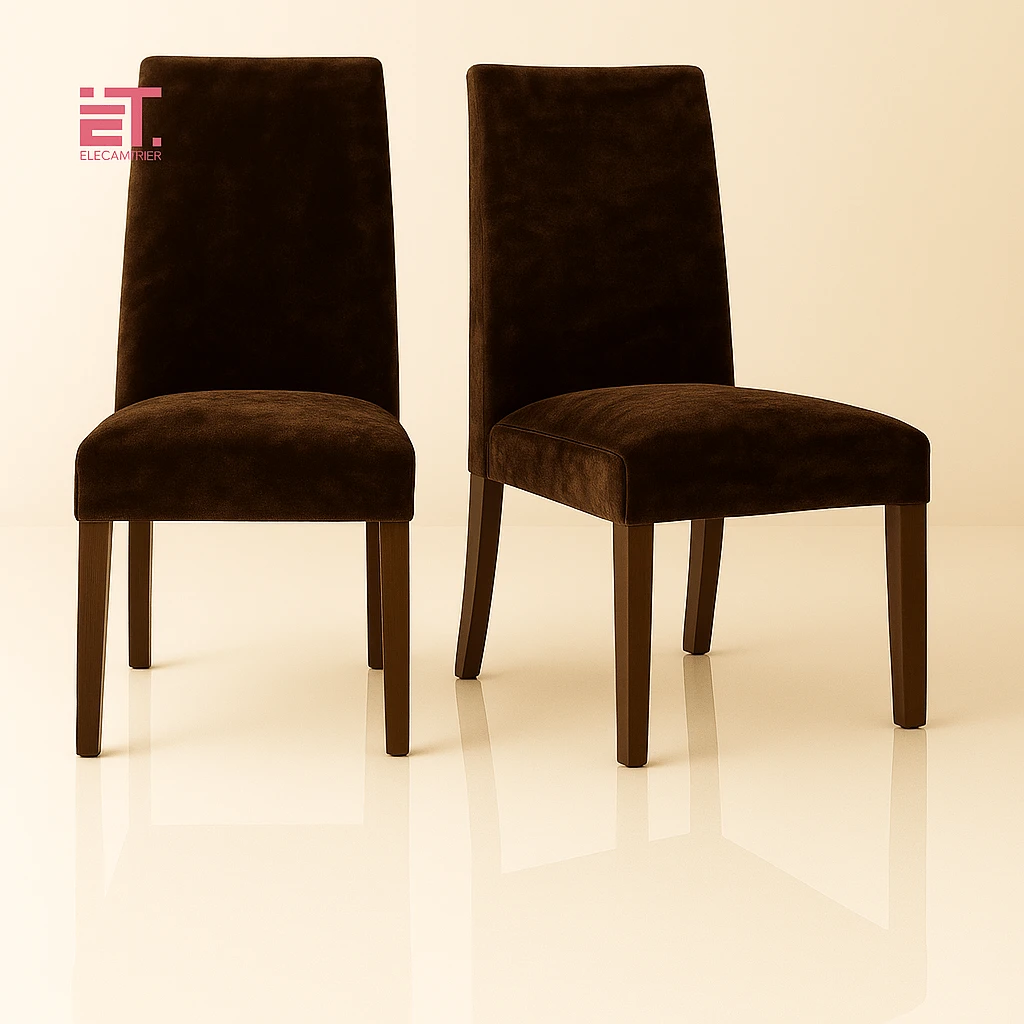 Velvet Chair Cover Coffee
