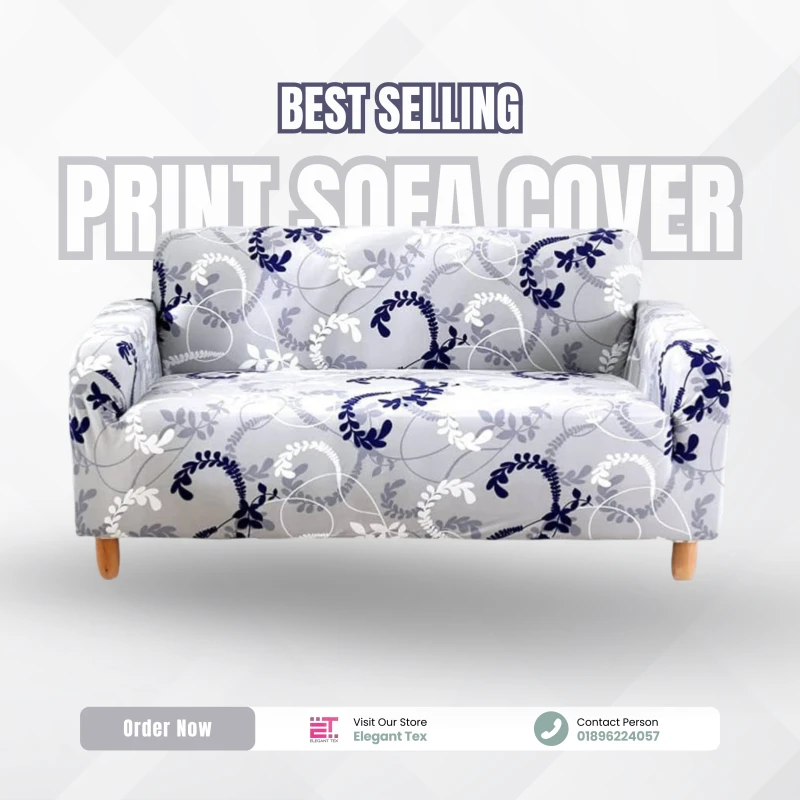 Print Sofa Cover | Jesmin Flower