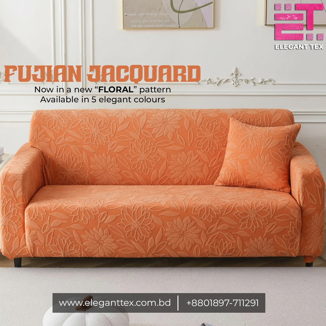 Fujian Jaquard – Blue (Floral pattern)