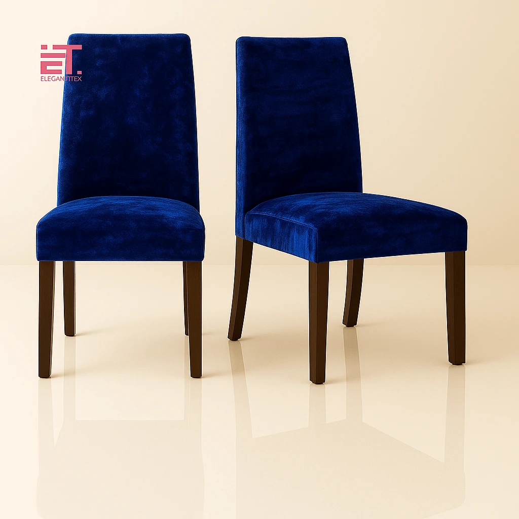Velvet Chair Cover Royal Blue